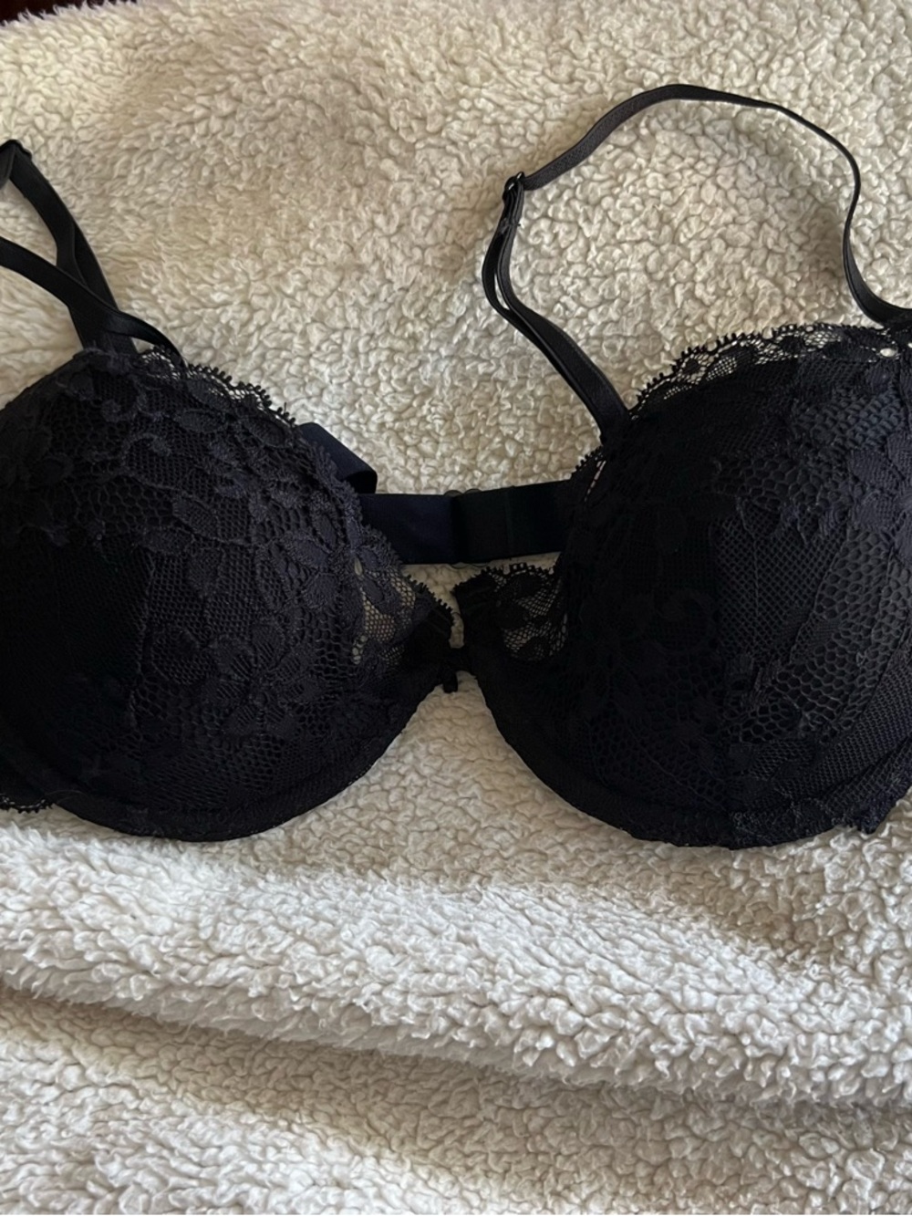 Victoria's Secret Black Lace Push-Up Bra